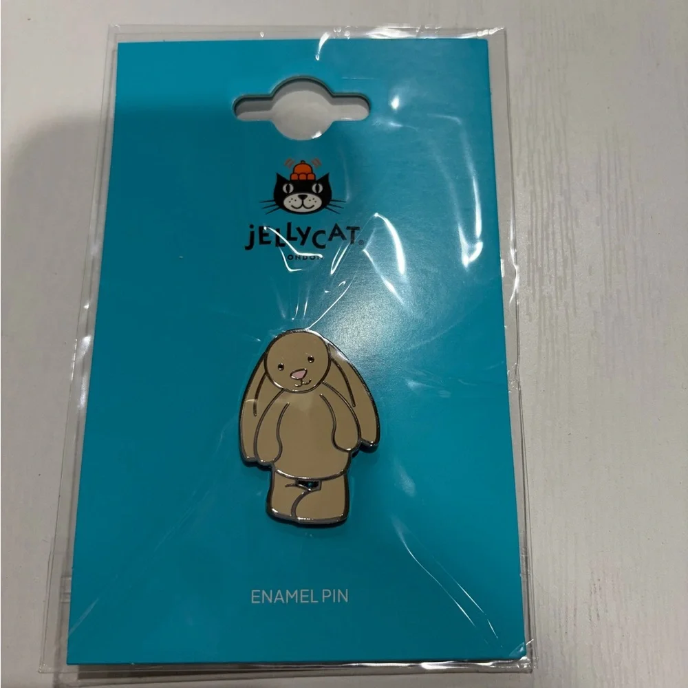 AUTHENTIC‼️ New Jellycat bashful bunny enamel pin Rare - Sealed- FAST SHIP